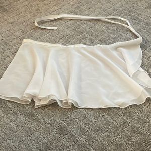 White ballet wrap skirt